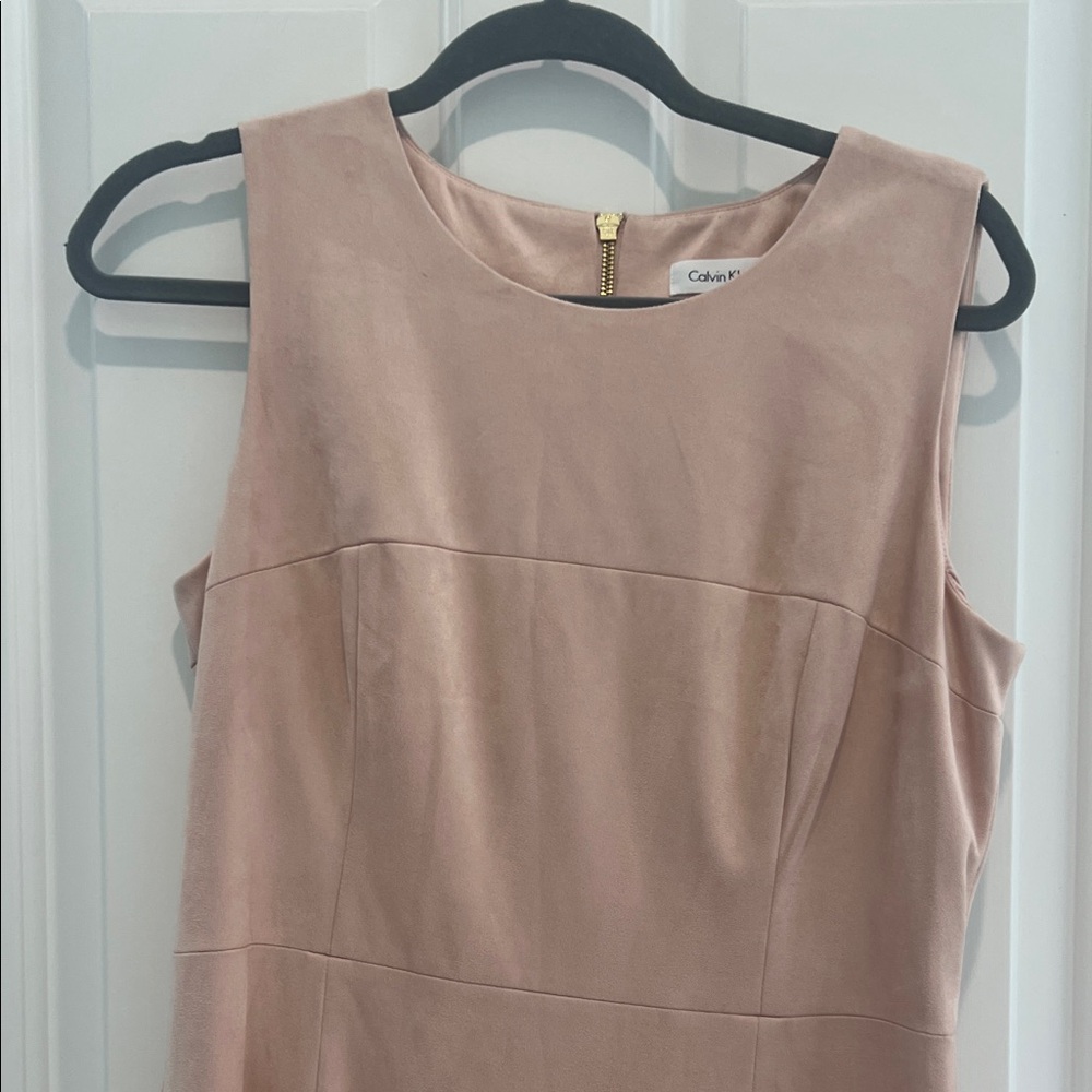 Calvin Klein Sleeveless Sheath Dress in Dusty Rose